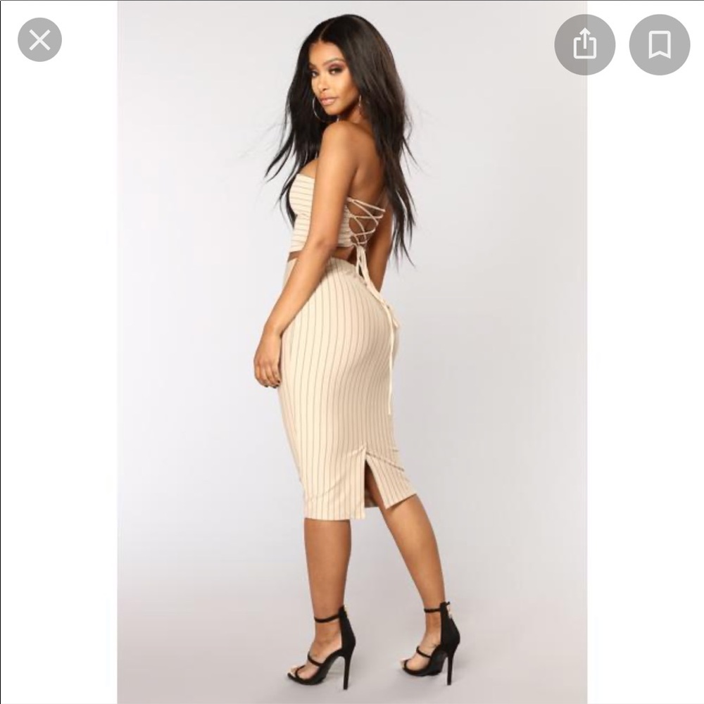 Striped Skirt Set